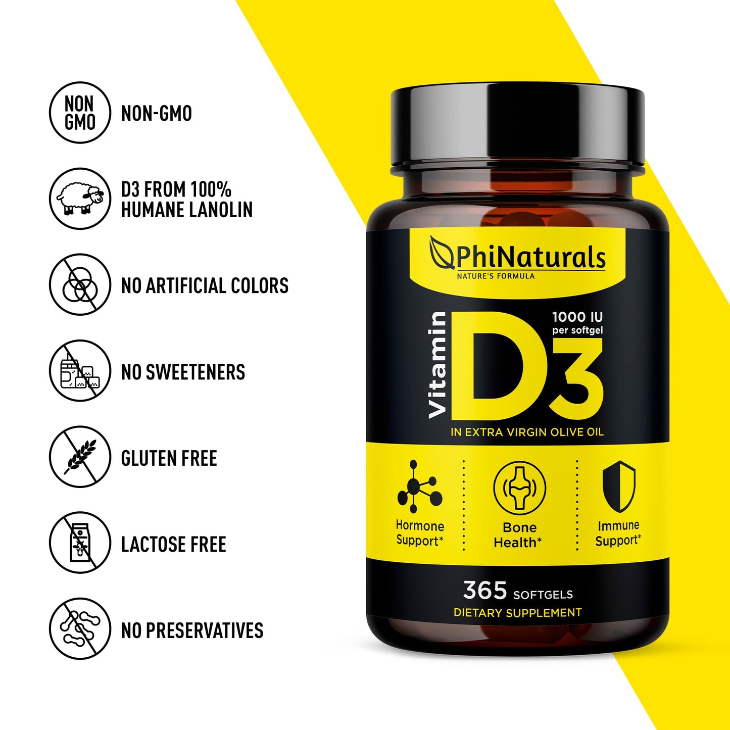 PhiNaturals cápsulas blandas vitamina D3 para sistema inmune