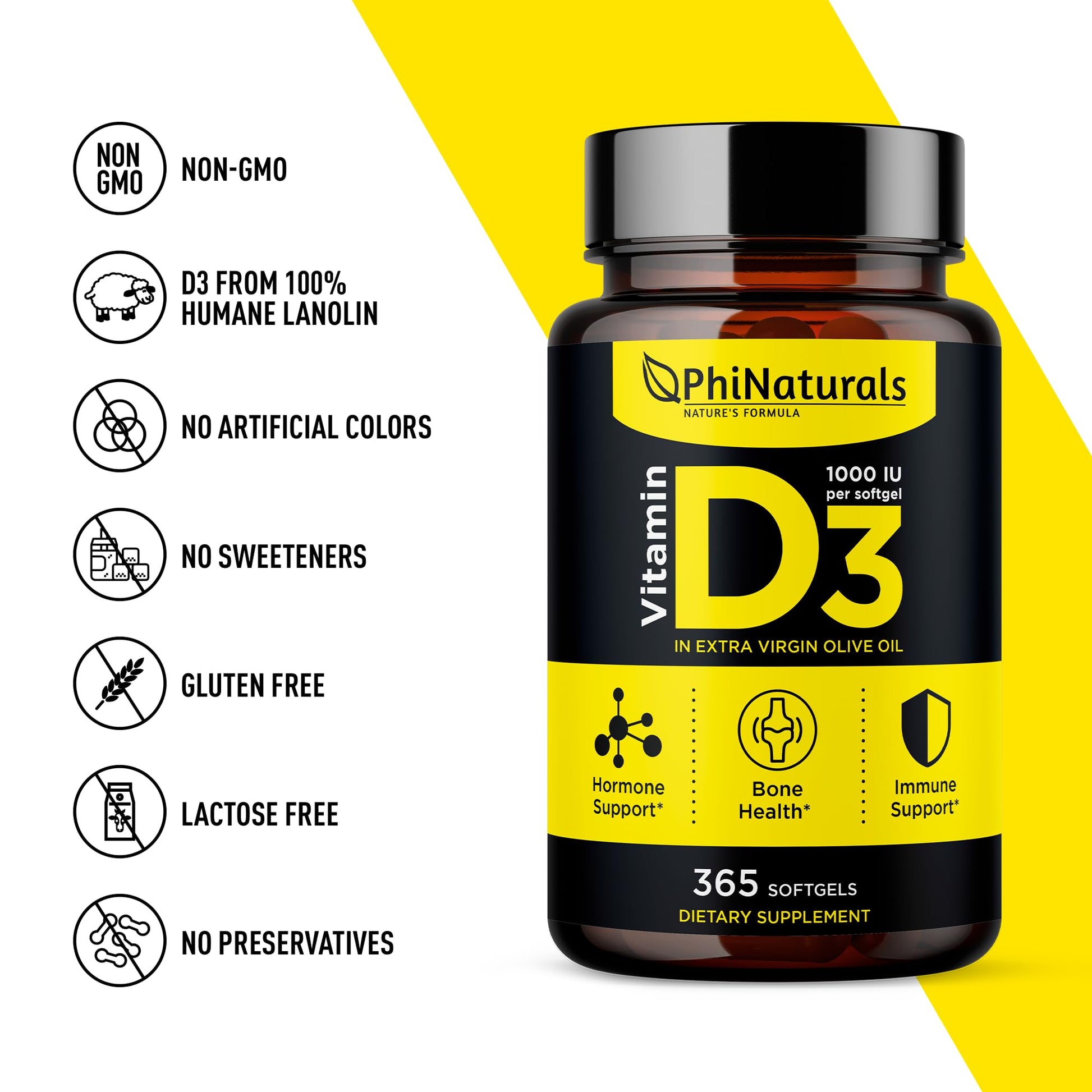 PhiNaturals cápsulas blandas vitamina D3 para sistema inmune