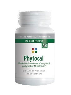 Botella de suplemento dietético Phytocal AB por D'Adamo