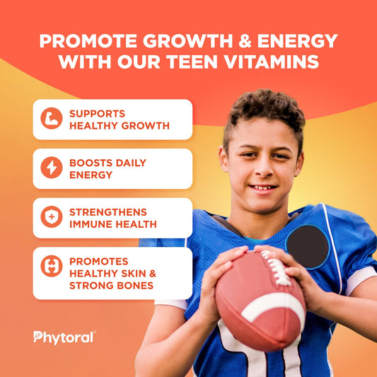 Paquete de vitaminas gomitas para adolescentes Phytoral
