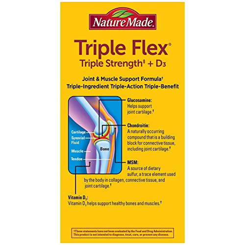 Pila de tabletas nature made tripleflex triple strength con vitamina d3