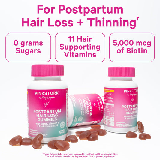 Pink Stork gomitas con biotina y vitaminas para cabello piel uñas
