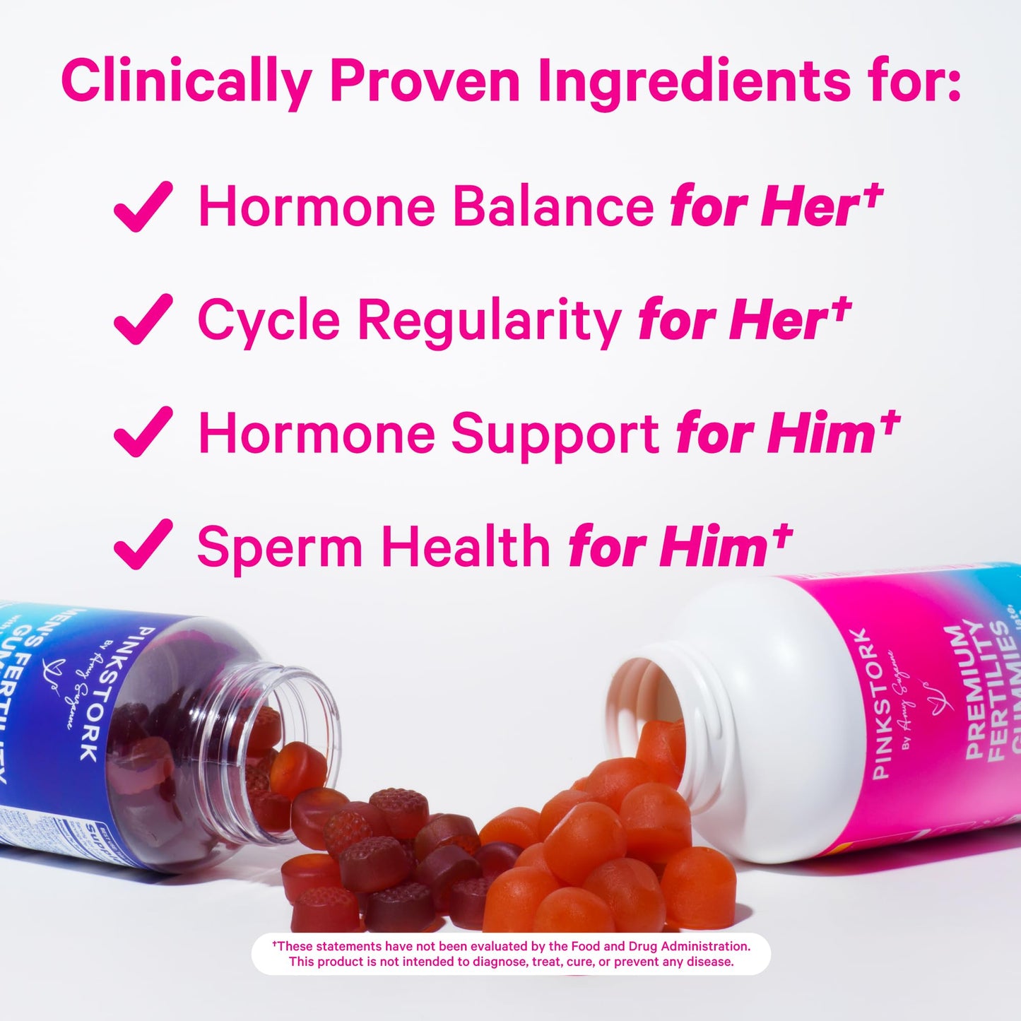 Pink Stork gomitas para mejorar fertilidad y salud hormonal pareja