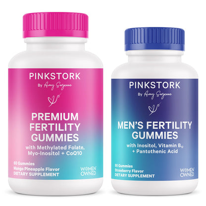 Pink Stork paquete gomitas para fertilidad masculina y femenina
