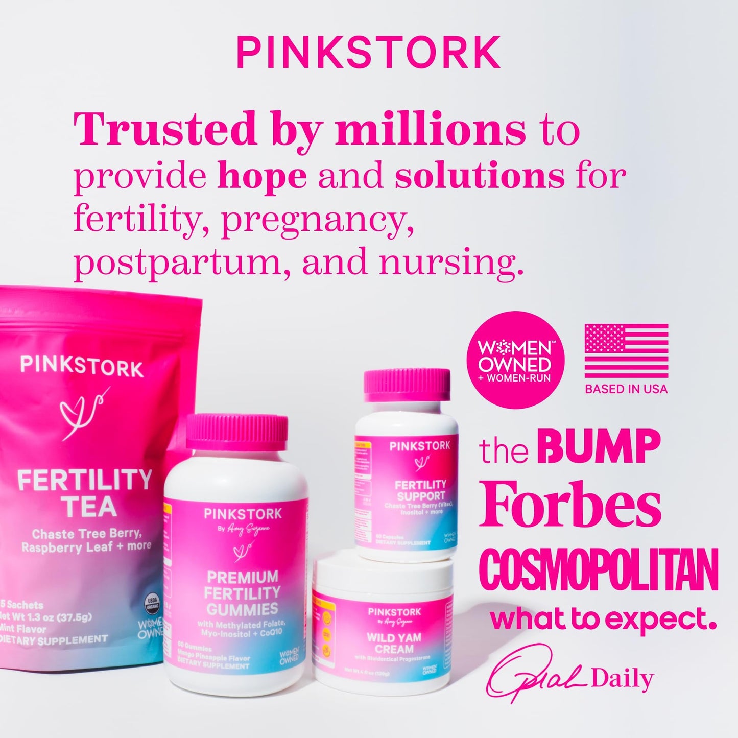 Pink Stork suplemento fertilidad sin gluten ni lactosa
