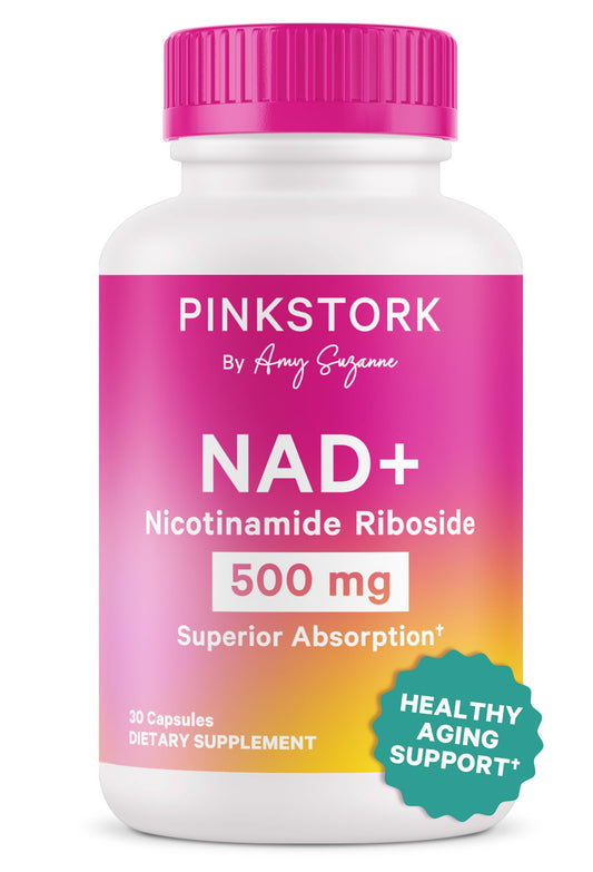 Pink Stork suplemento NAD+ para energía y envejecimiento saludable