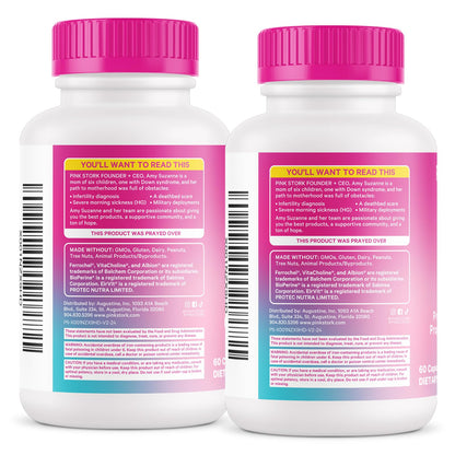 Pink Stork vitaminas femeninas para fertilidad natural y concepción