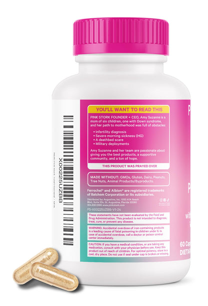 Pink Stork vitaminas postnatales para recuperación y lactancia