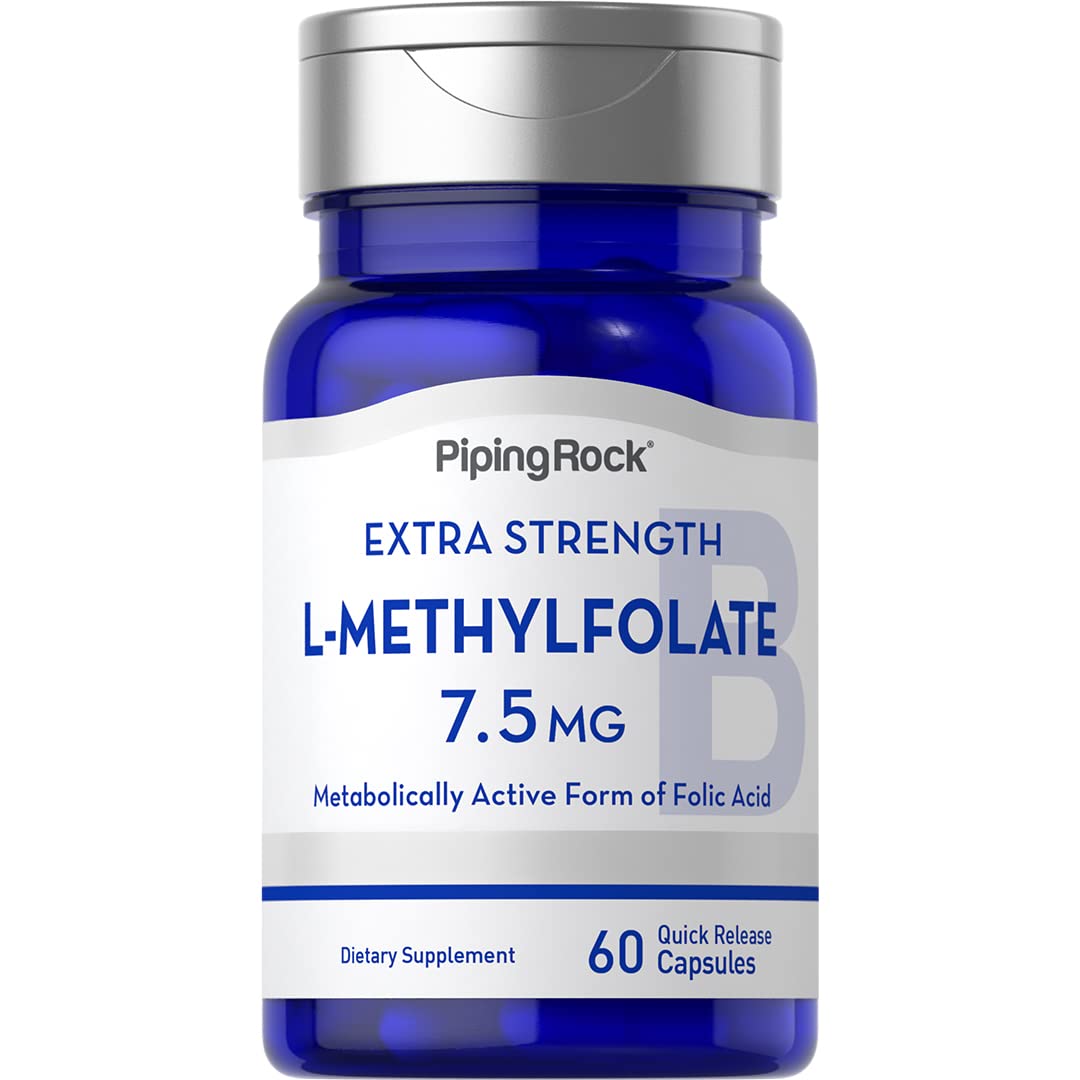 Piping Rock L-Metilfolato suplemento caja frontal