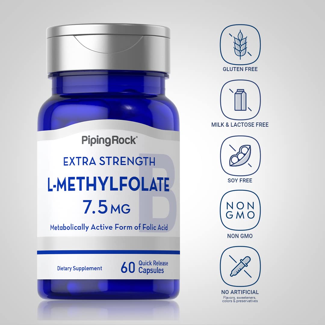 Piping Rock L-Metilfolato suplemento lateral