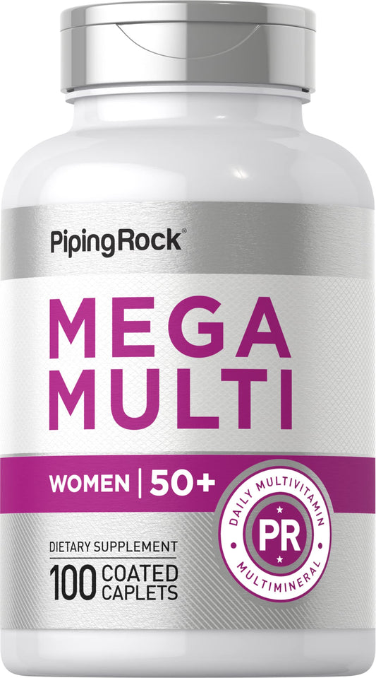 Botella de multivitaminas Piping Rock para mujeres 50 plus