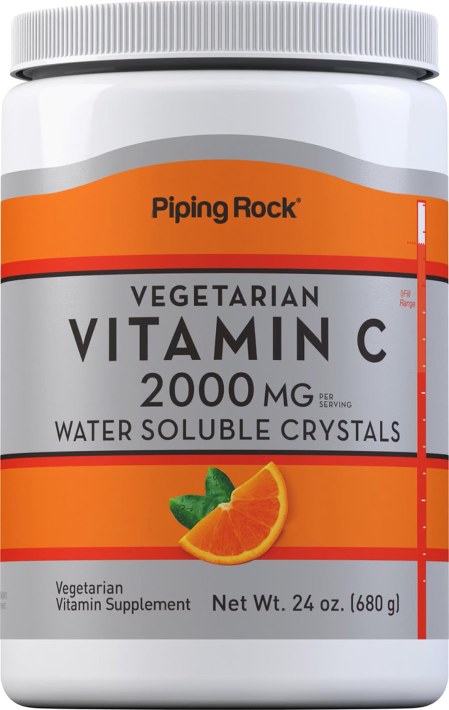 Piping Rock polvo vitamina c 2000mg cristales solubles