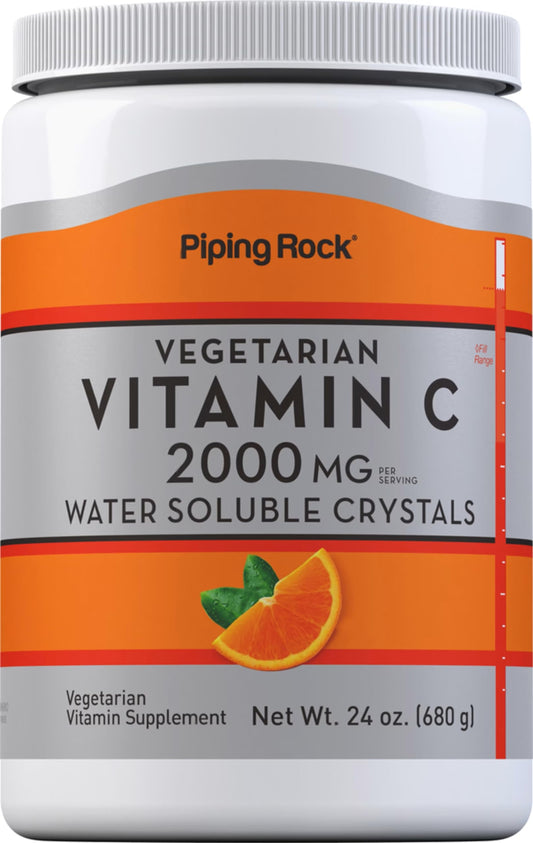 Piping Rock polvo vitamina c 2000mg cristales solubles
