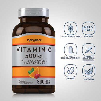Comprimidos Piping Rock Vitamina C 500 mg
