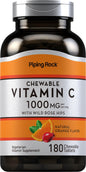 Piping Rock vitamina c masticable sabor naranja 180 tabletas