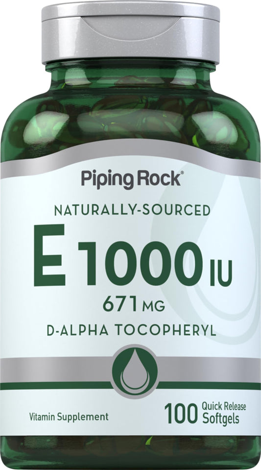 Piping Rock vitamina e 1000 iu cápsulas amarillas