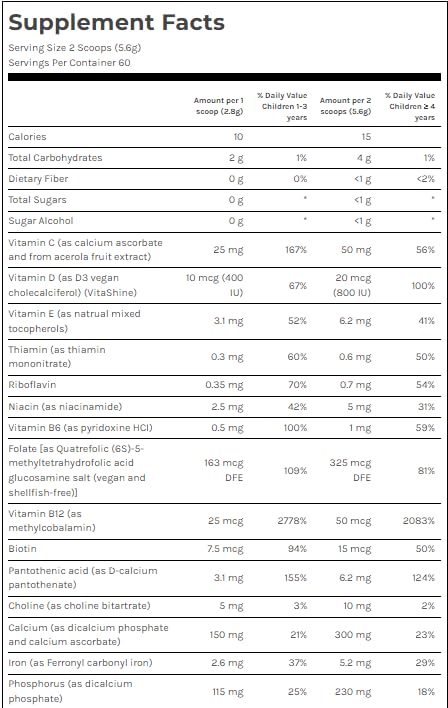 Pixie Vites nutrientes esenciales protección antioxidante