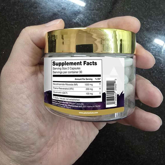 Cápsulas Plantanium NAD+ 60 dosis ingredientes activos