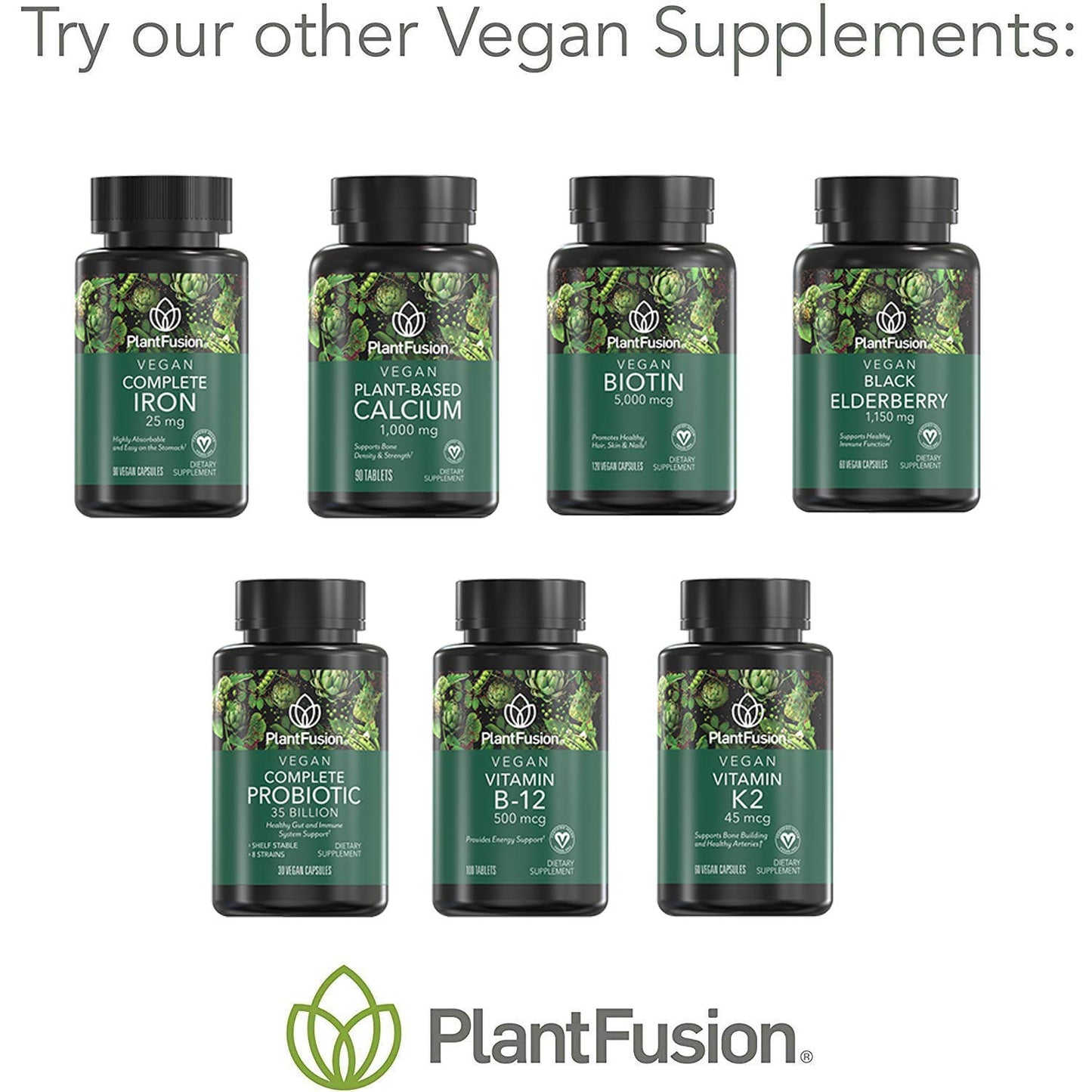 Cápsula biotina vegana PlantFusion 5000mcg