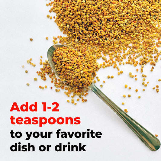 añadir polen de abeja a bebidas o comidas