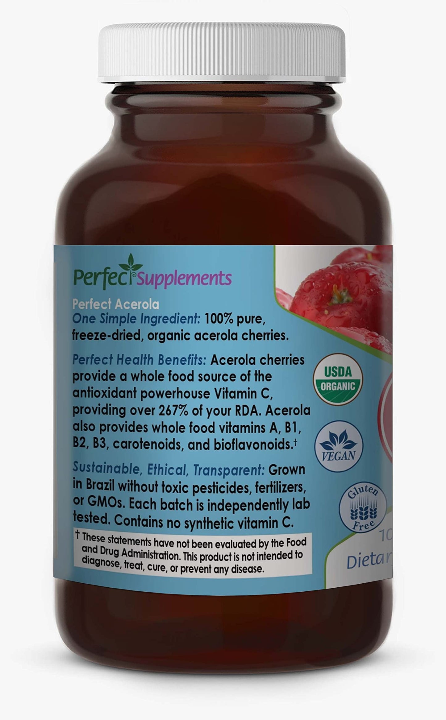 polvo de acerola orgánico vegano sin OGM perfect suplementos