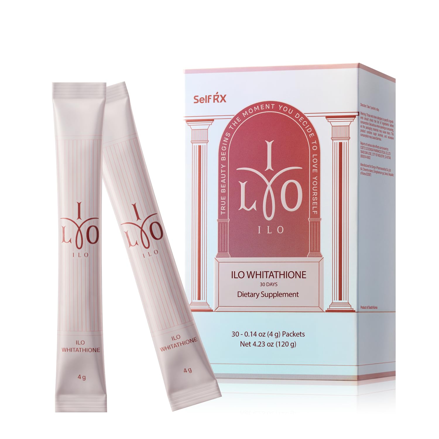 Polvo antioxidante ILO Whitathione con glutatión y vitaminas