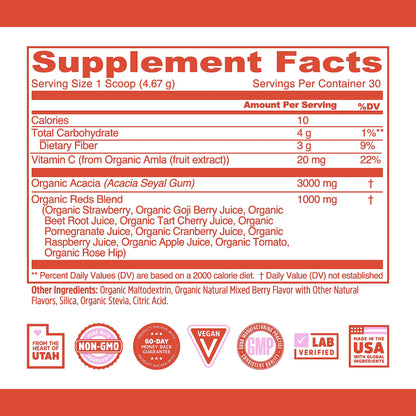 Polvo antioxidante orgánico Zhou Nutrition con vitamin C y superalimentos