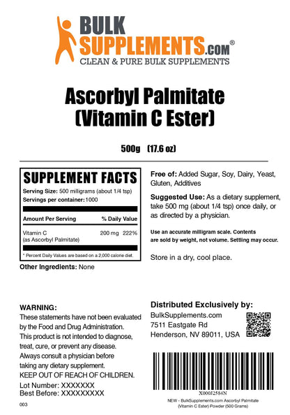 Polvo BulkSupplements presentación lateral envase
