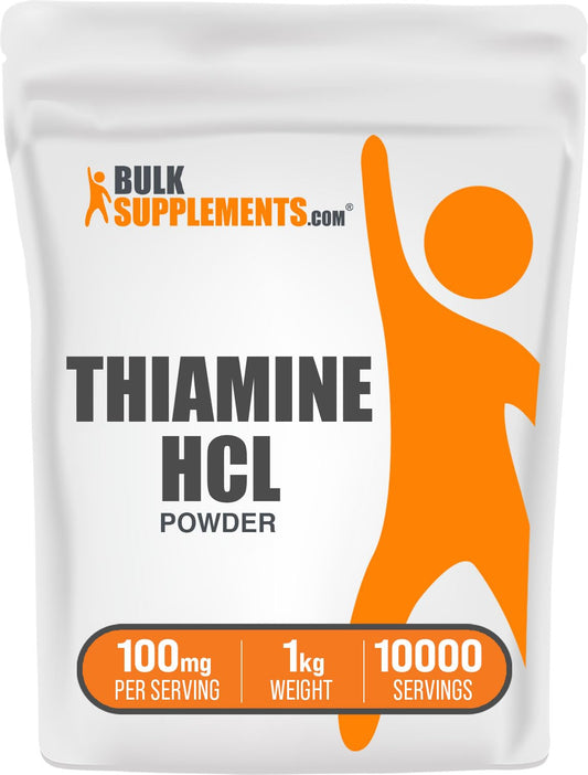 Polvo de clorhidrato de tiamina BulkSupplements 1kg suplemento vitamina B1