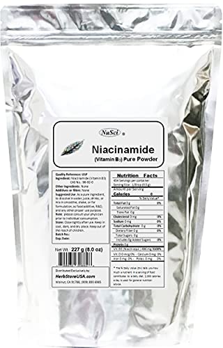 Polvo cristalino blanco niacinamida vitamina b3 nuSci