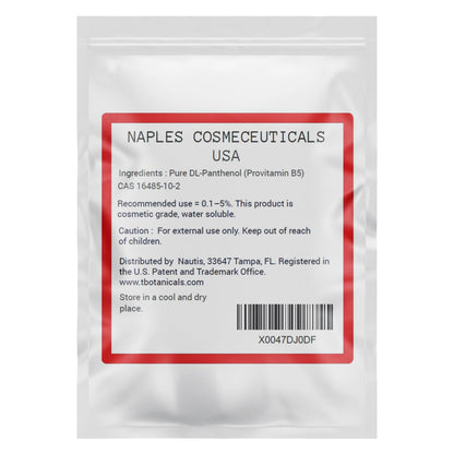 Polvo DL-pantenol de 2oz para formulaciones cosméticas