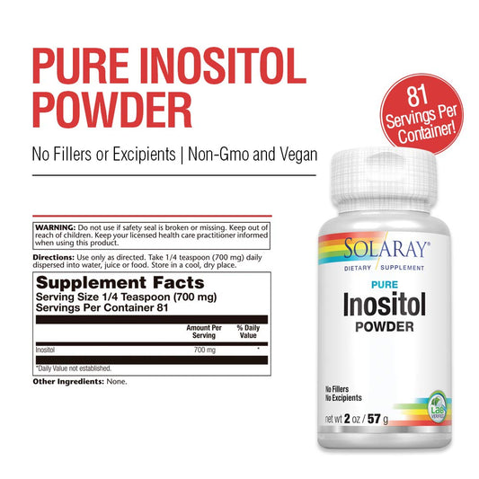 Polvo Inositol para salud celular sin rellenos ni excipientes