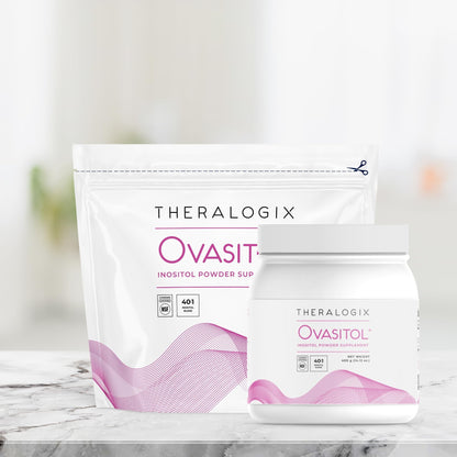 Polvo inositol Theralogix Ovasitol suplemento 180 porciones mujer