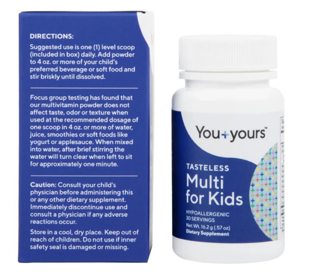 Polvo multivitamínico natural sin sabor para niños You+yours