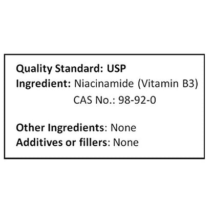 Polvo niacinamida vitamina b3 nuSci almacenamiento seguro