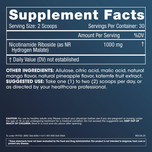 Polvo nicotinamide 144 gramos, fruta tropical