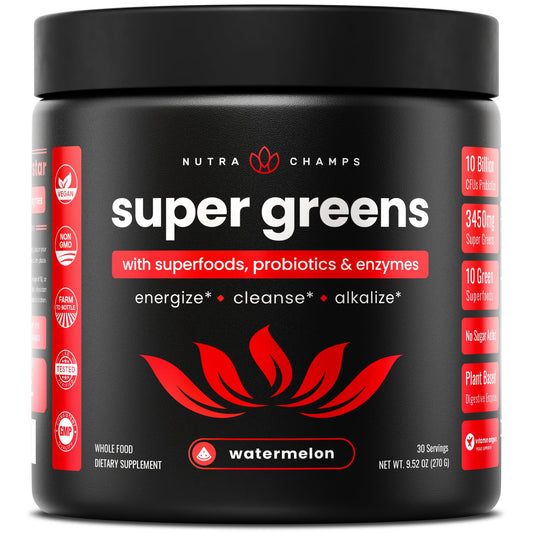 Polvo NutraChamps Super Greens superalimento orgánico 9 onzas
