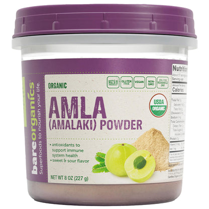 Polvo orgánico BareOrganics Amla 8 oz superalimento