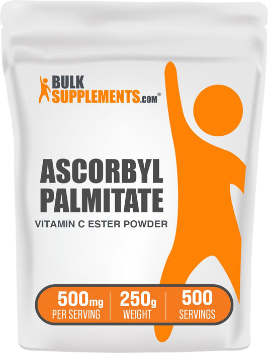 Polvo de palmitato de ascorbilo BulkSupplements presentación 250 gramos