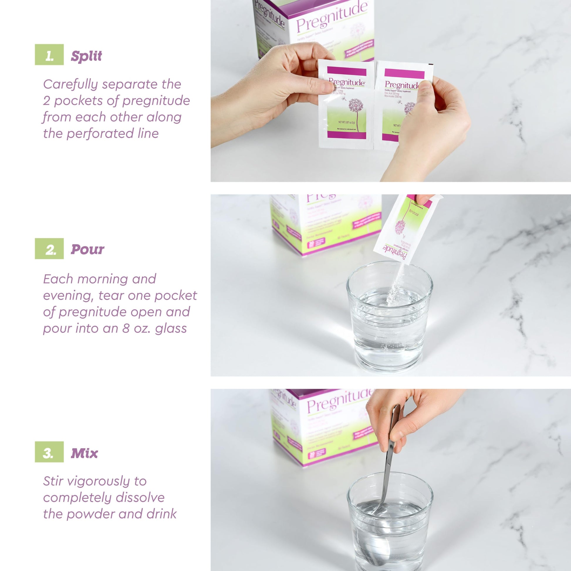 Polvo Pregnitude para regular ciclos y nutrir óvulos