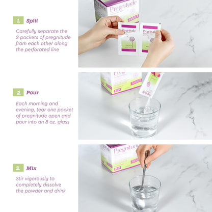Polvo Pregnitude para regular ciclos y nutrir óvulos