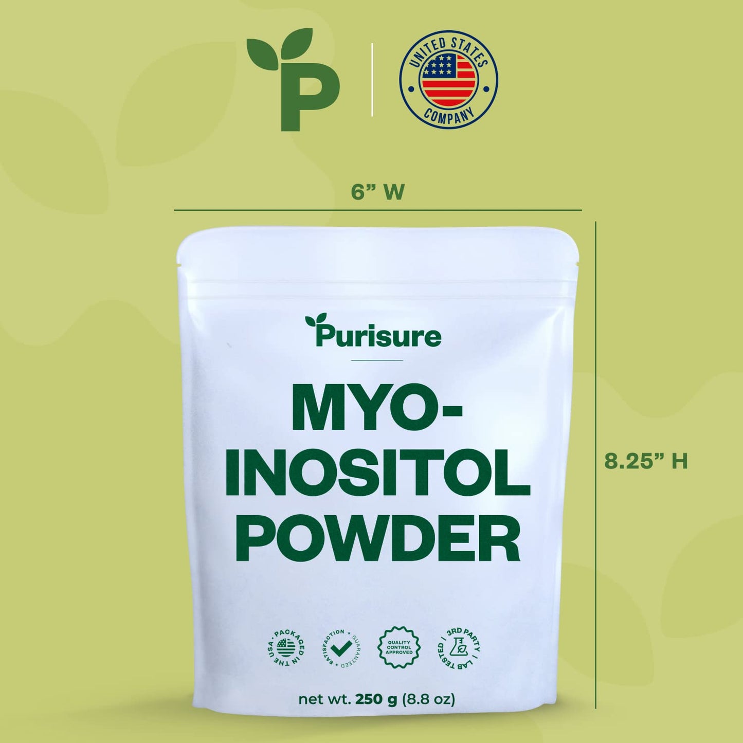 Polvo Purisure myo-inositol suplemento vegano