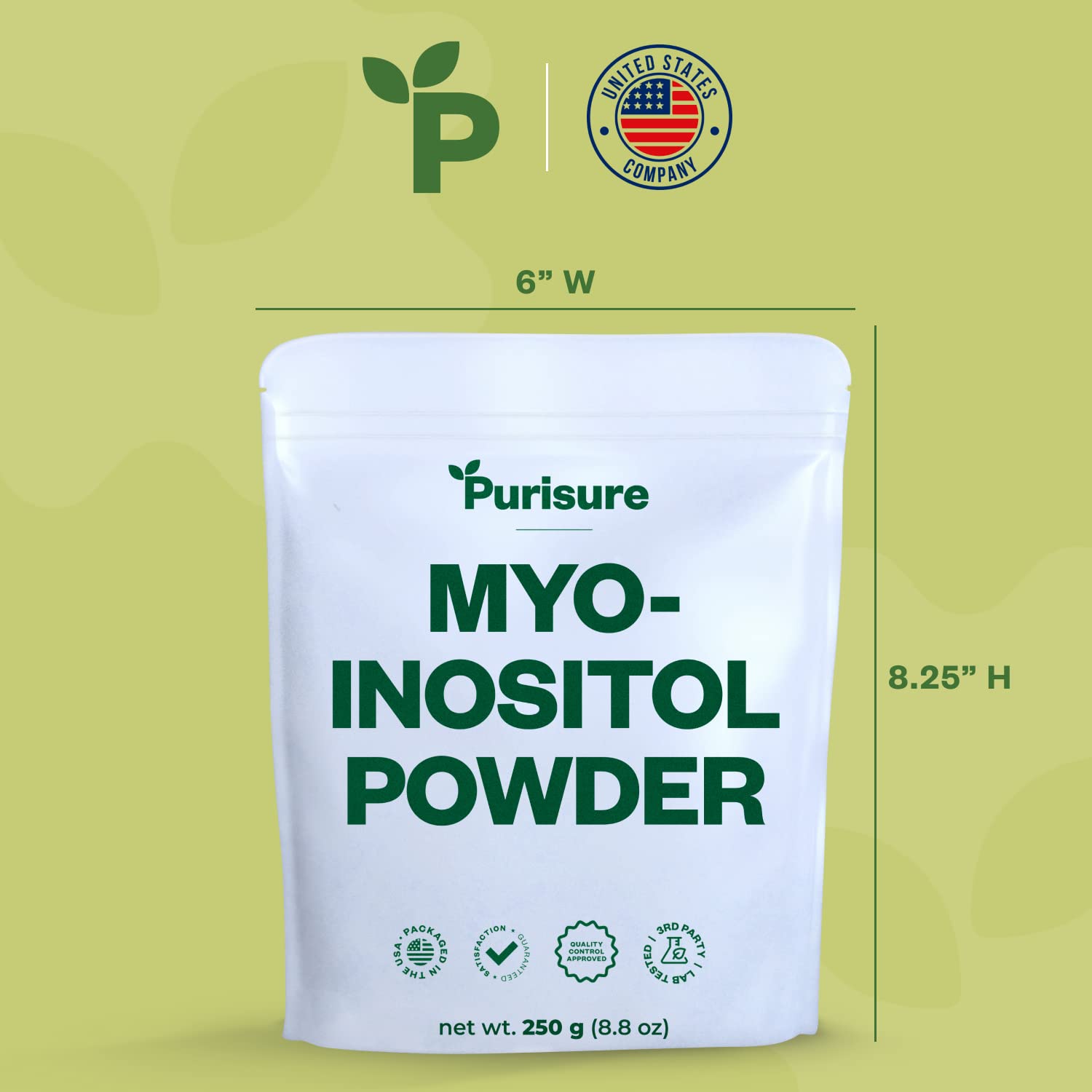 Polvo Purisure myo-inositol suplemento vegano