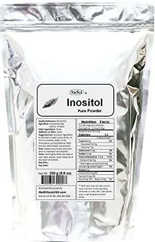 Polvo puro de inositol NuSci 250g NF12 FCC
