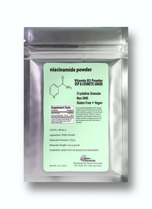 Polvo puro niacinamida vitamina b3 para cuidado de piel