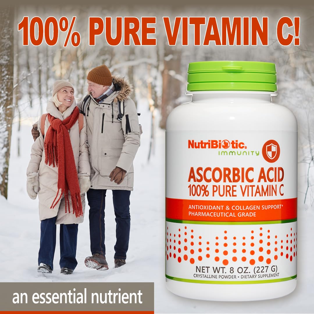 Polvo puro vitamina c NutriBiotic sin gluten