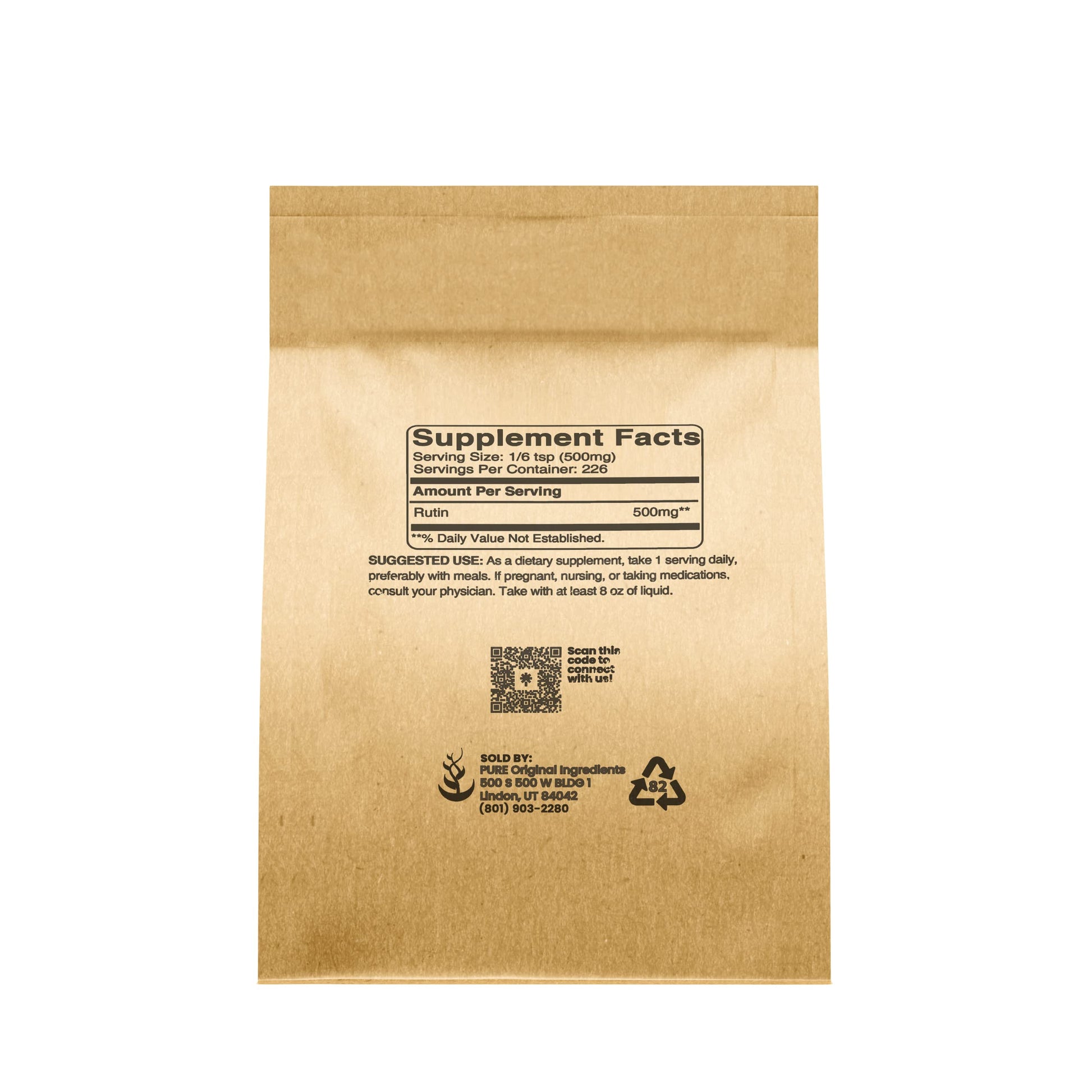 Polvo suplemento natural PURE ORIGINAL INGREDIENTS para salud
