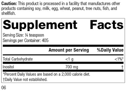 Polvo suplemento Standard Process Inositol para salud cardíaca y hepática