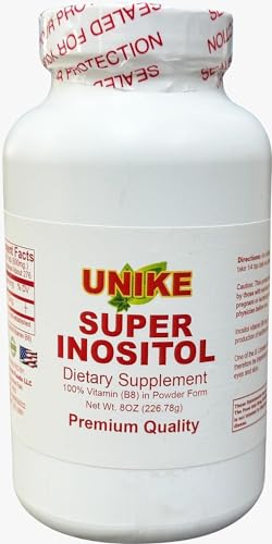 Polvo Unike Nutra Super Inositol 8oz para equilibrio hormonal y fertilidad