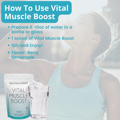 Polvo Vital Muscle Boost suplemento para energía y músculos